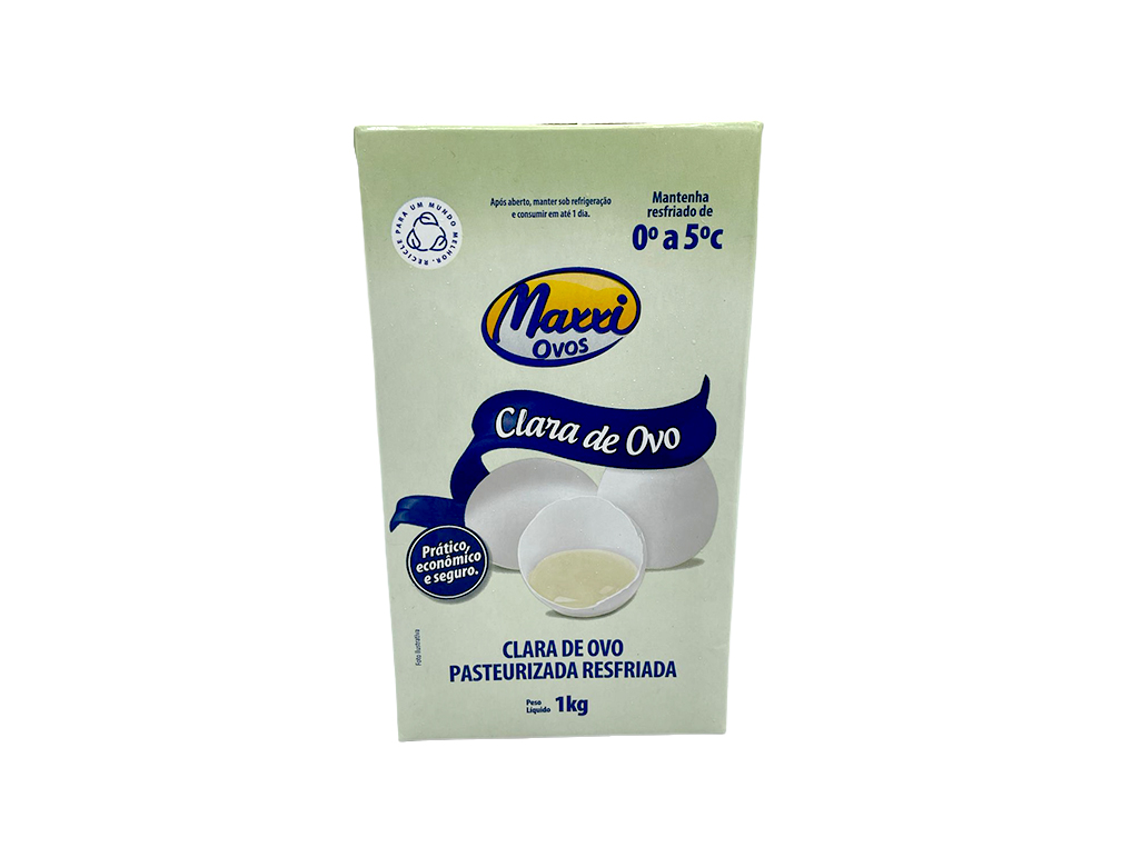 CLARA DE OVO PASTEURIZADA RESFRIADA MAXXIOVOS 1 KG (CX 12 UN)